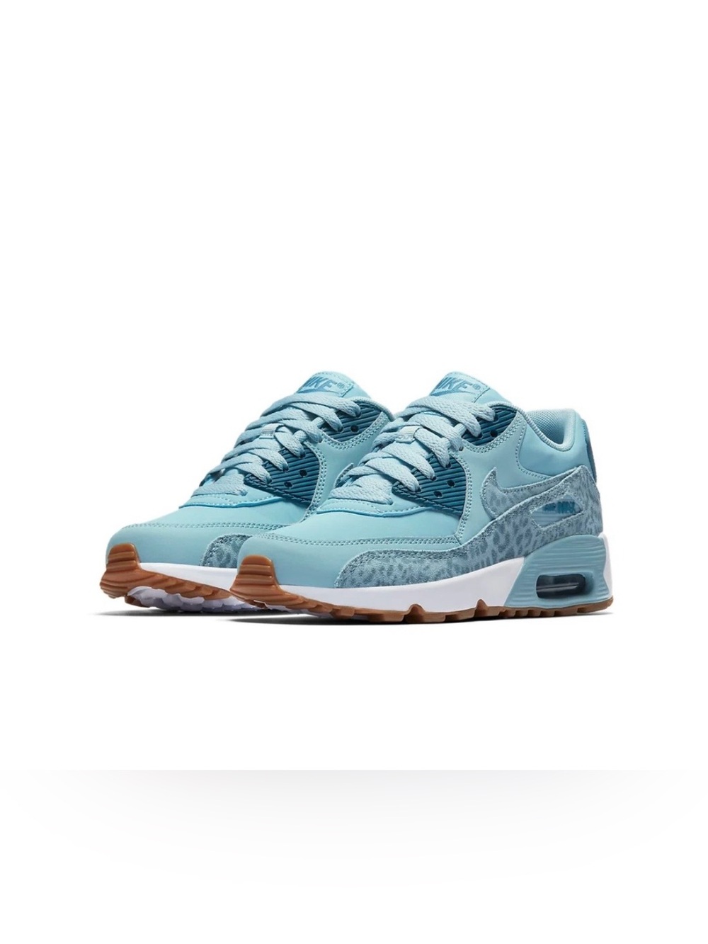 NIKE Air Max Light Blue Leopard Print Sneakers